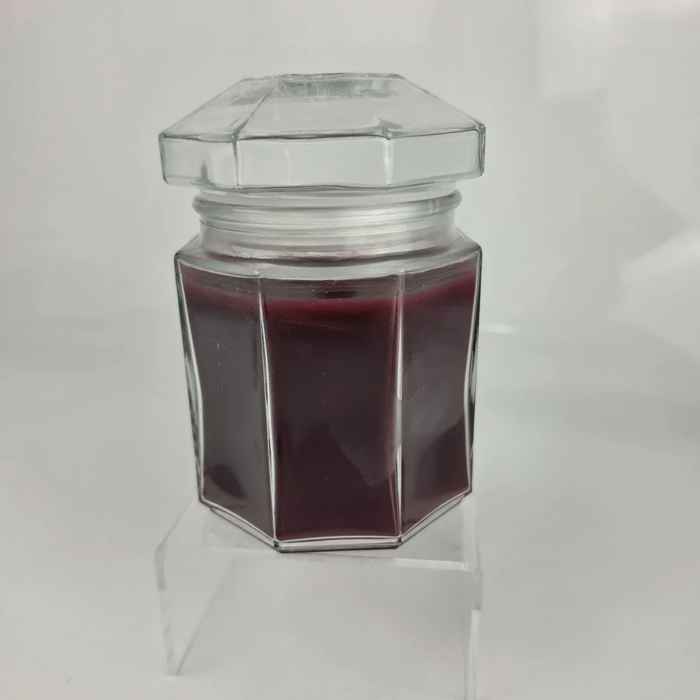 PartyLite Raspberry Scented Wax Filled Glass Jar Candle 14oz New in Box B1428